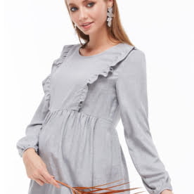 Блузка для беременных и кормящих MARCELA BL-39.013 серый